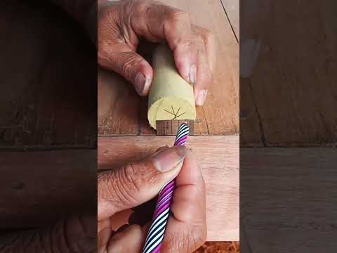 How to determine the center point of a log part 2 #woodworkingidea #woodworking