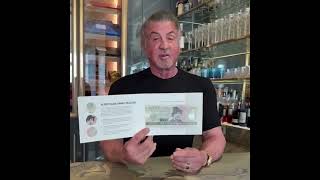 Sylvester Stallone With His Rocky Balboa Sly Stallone Shop Banknote