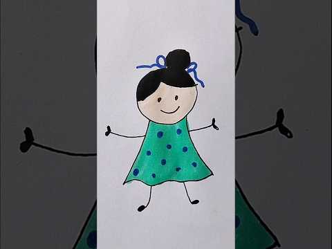 Girl Drawing For Kids #girl #kidstvforfun #trending #shorts #viralshorts #babygirl #drawing