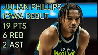 Julian Phillips IOWA DEBUT 19 PTS, 6 REB, 2 AST vs Salt Lake City Stars