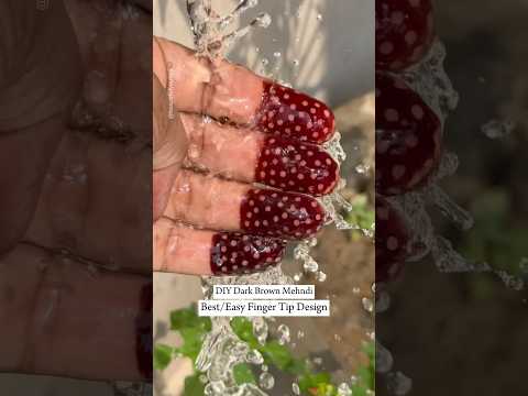 DIY Dark Brown Henna (Mehndi)Color, How To Get Dark Stain Henna, Finger Tip Trick Mehndi #henna #diy