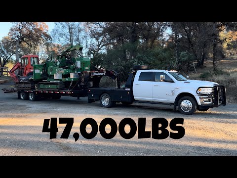 Ram 5500 HEAVY HAUL! 2 machines barely fit! Load pays double