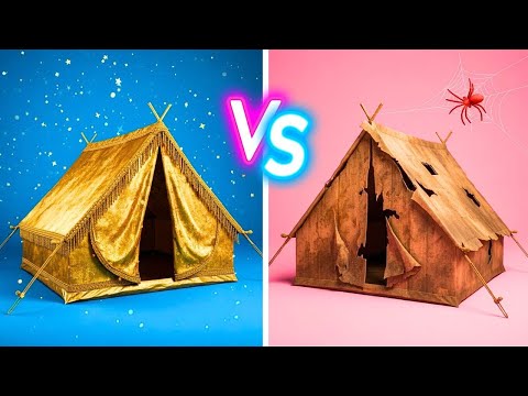 Défi Camping VIP vs DIY ! 💸🔥 Astuces et Gadgets Ingénieux pour les Vacances