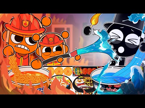 Firefighter Oren! Incredibox Sprunki | Oren(+Baby)  VS Black Convenience Store MUKBANG | Animation