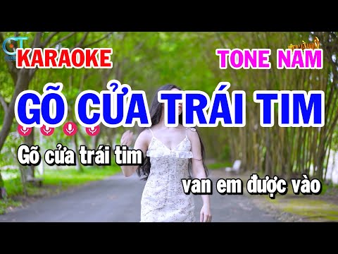 Karaoke Gõ Cửa Trái Tim Tone Nam Nhạc Sống Rumba Hay