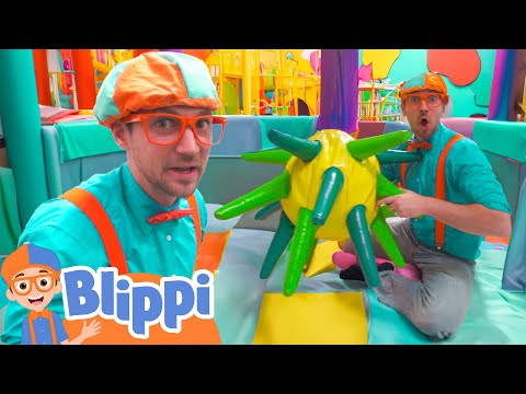 Blippi Visits a Rainbow Indoor Playground |  Blippi and Meekah Best Friend Adventures