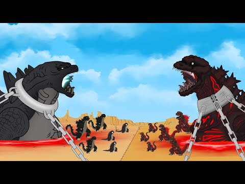 Evolution of HEAD GODZILLA vs Evolution of HEAD SHIN GODZILLA: POWER LEVELS / CARTOON ANIMATION