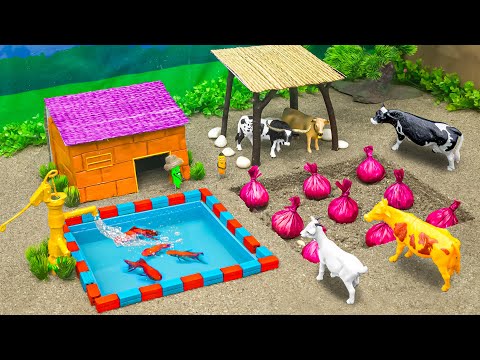 top most creative diy mini tractor videos | diy tractor farm diorama with house