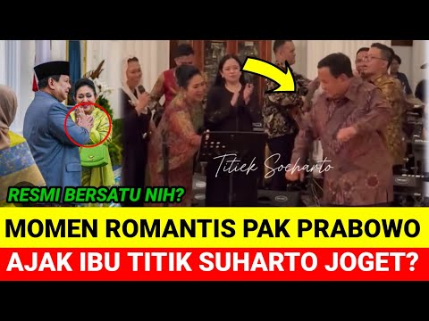 HARI INI MOMEN ROMANTIS IBU TITIK SUHARTO DIAJAK JOGET BARENG PAK PRABOWO HEHE MAKIN HARMONIS
