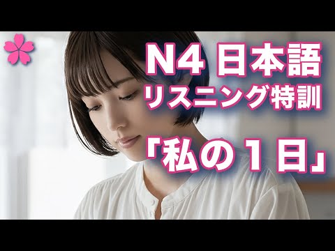 【Ｎ4日語特訓#1】 20分鐘沈浸式日語×聽力訓練｜我的一天｜日本人Ken真人發音｜ＣＣ中英翻譯