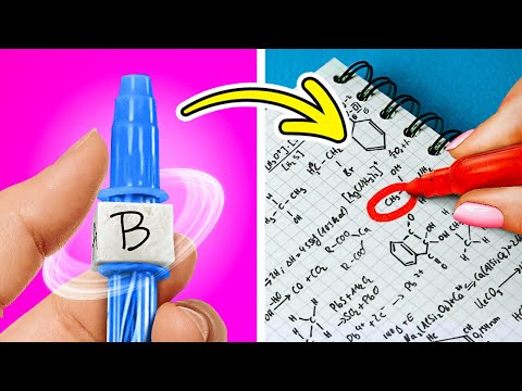 IDÉES DIY DE FOURNITURES SCOLAIRES || 10 gadgets et astuces scolaires interdits par 123 GO! SCHOOL