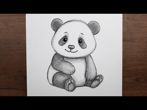 Sevimli panda resmi nasıl çizilir - Yeni başlayanlar için adım adım öğretici çizimler