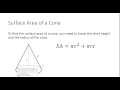 Calculating Volume and Surface Area of Cones