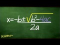 Solving Algebraic Equations with the Quadratic Formula