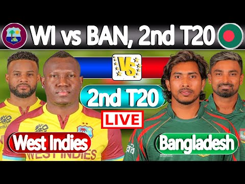 Bangladesh vs West Indies Live 2nd T20 match | Bangladesh Playing XI | BAN VS WI |