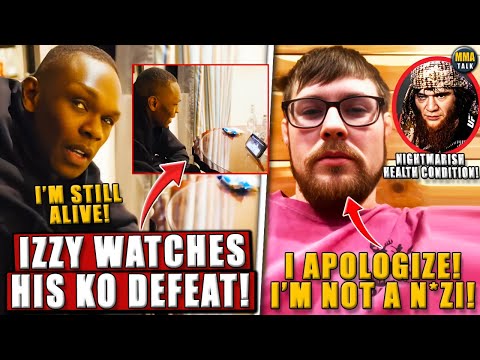 FOOTAGE of Israel Adesanya RE-WATCHING his KO loss! Bryce Mitchell APOLOGIZES for recent comments