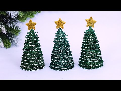 Christmas Tree Making from Glitter Foam🎄DIY Christmas Craft 2024🎅Manualidades