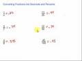 Converting Fractions to Decimals and Percents