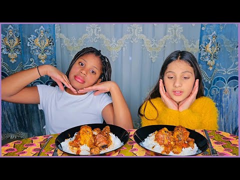 DRUMSTICK IN TOMATO SAUCE, RICE MUKBANG