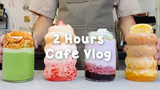 🎀지치고 힘들 땐 음료 ASMR로 힐링해요/주중의 여유로움/2시간 모음🌸2 Hours Vlog/Cafe Vlog/ASMR/Tasty Coffee