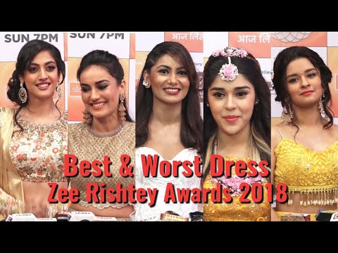 Actress Best & Worst Dress At Zee Rishtey Awards 2018 - BollywoodFlash
