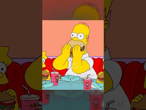 HOMER COME O HAMBÚRGUER SAUDÁVEL!? #simpsons