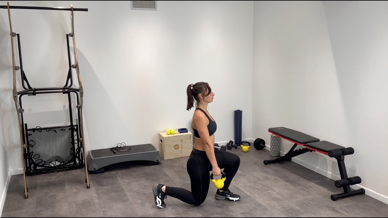 Single Kettlebell Forward Lunge