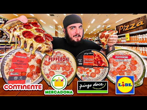 PROVEI TODAS as PIZZAS do Mercadona, LIDL, Pingo Doce e Continente - QUAL é a MELHOR?