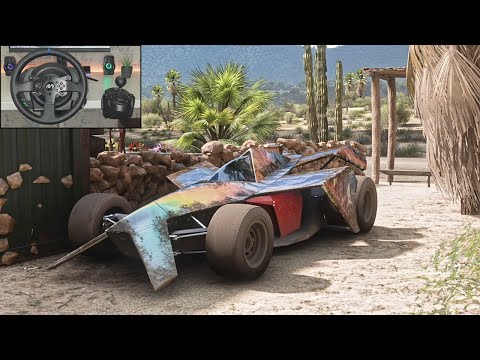 Rebuilding Hot Wheels Car "Bad To The Blade" - Forza Horizon 5 | Steering Wheel Gameplay