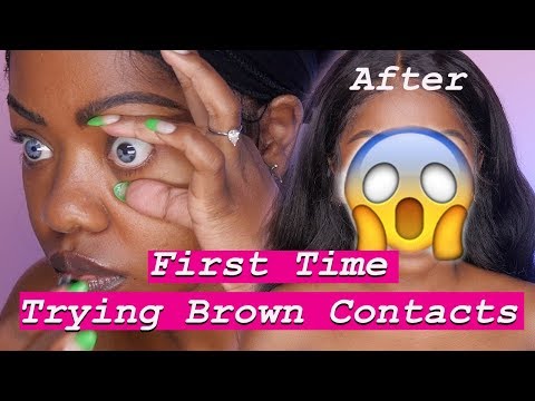 I Tried Dark Contact Lenses For the First Time .... Hot Mess