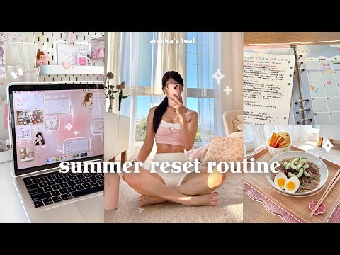 summer reset at home🥑𓇼｡𖦹˚｡ back to routine after travel, fixing my diet, digital cleanse, journaling