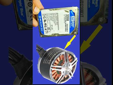 Unlock the Potential of Your Old Notebook Hard Drives: Build a Drone Engine! #zaferyildiz #diy