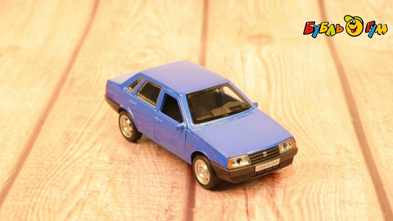 Машина Lada 21099 ТЕХНОПАРК Спутник инерционная синяя с 3лет  - видео