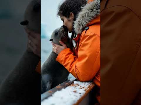 It is a little fellow who understands human sophistication. #seal #lovely animals #so cute