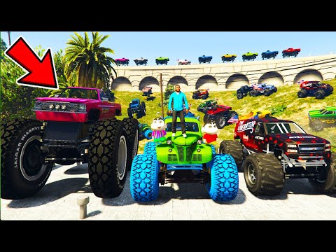 GTA 5 - Franklin And Shinchan Stealing Diamond Car & BIGGEST MONSTER CAR and Earn $1,000,000,000