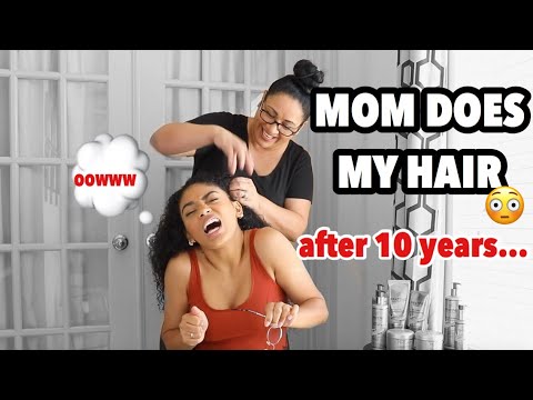 MY MOM DOES MY HAIR FOR THE FIRST TIME IN 10 YEARS! | jasmeannnn