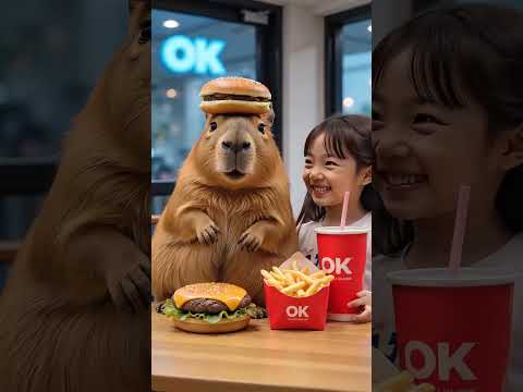 It's so annoying. This Capybara is bullying the baby again. I will never give it a hamburger. Cu