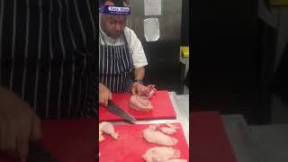 Cutting chicken for Saute
