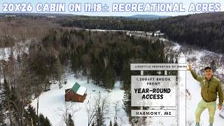 Off-Grid Feel, On-Grid Comfort | Brook-Front Cabin on 11 Acres in Harmony, Maine | ME Real Estate