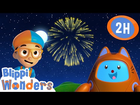 Fireworks | Blippi Wonders | Moonbug Kids - Play and Learn