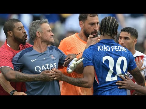🔴😱Luis Enrique pierde los nervios: ¡acaba a arañando a Joao Pedro en la cara!