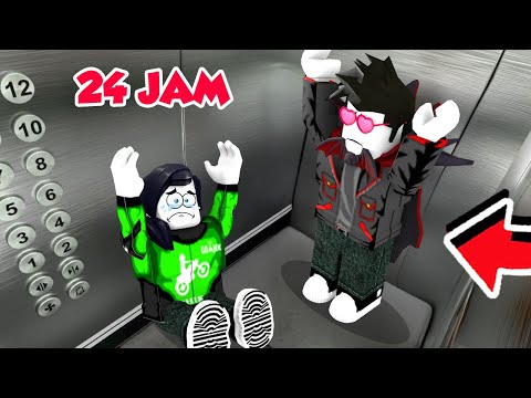 KITA TERJEBAK 24 JAM DI LIFT TERKUTUK DI ROBLOX!!! - 24 Hours in Elevator