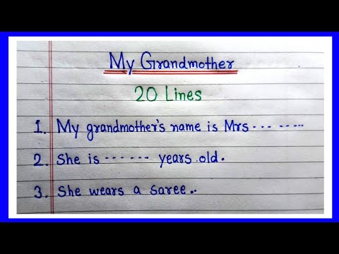 20 Lines Essay on Grandmother in English | Grandmother Essay in English | Essay on Grandmother