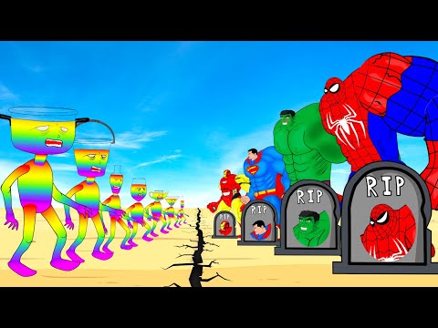 Rescue HULK, SPIDERMAN, SUPERMAN, IRONMAN Vs MONSTER RADIATION: Returning From The Dead SECRET-FUNNY