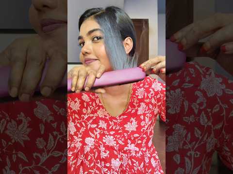 curl with straightener #Shorts @SANCHAL733