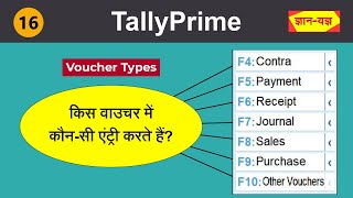 Explain All Vouchers in Tally Prime | Tally Prime me kon si entry kis voucher me kare - 16