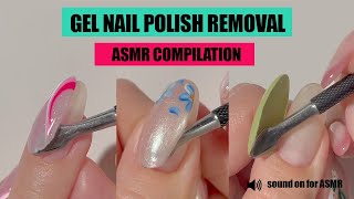 Peeling Away Stress: ASMR Gel Nail Removal Compilation #nails #asmr