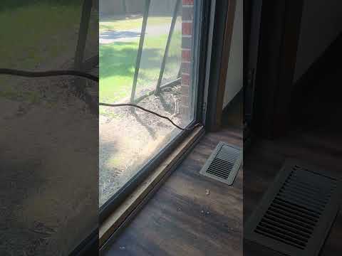 Sliding Glass Door with block in track