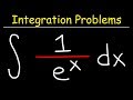 Integral of 1 over e to the x