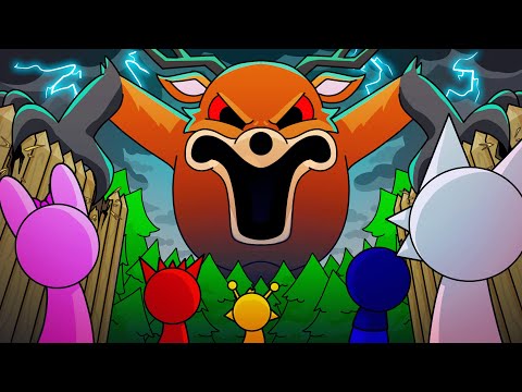 SURVIVING 99 NIGHTs in SPRUNKI FOREST... (Cartoon Animation)